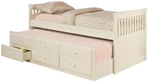 Read more about the article La Salle Twin Captain’s Bed with Trundle and Storage Drawers White