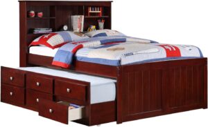 Read more about the article DONCO Full Mission Captains Cappucino Bookcase Trundle Bed